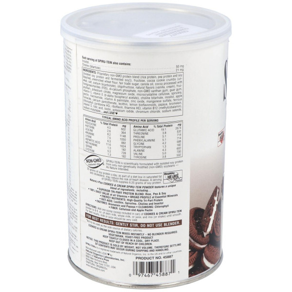 Nature'S Plus Spiru Tein Cookies Y Cream 525G