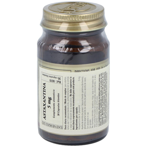 Complejo De Astaxantina 5Mg. 30Cap.Gel.Blanda