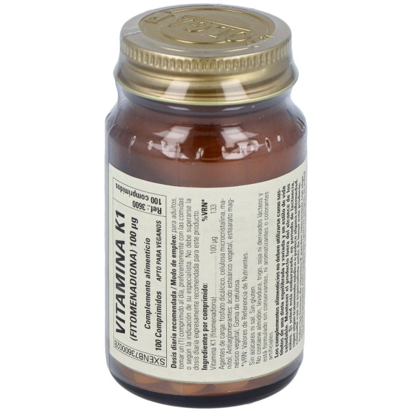 Vitamina K Natural 100Mcg. 100Comp.