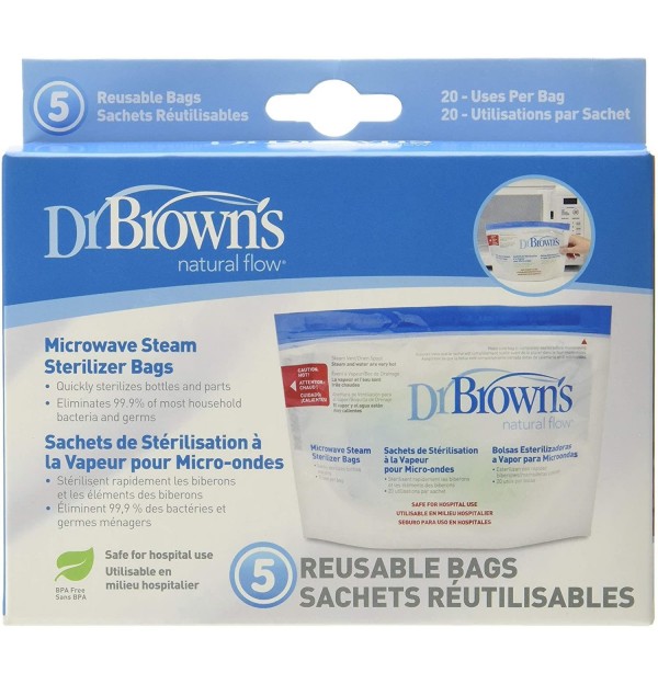 Bolsa Esterilizacion A Vapor Microondas - Dr Brown´S Natural Flow (5 U)