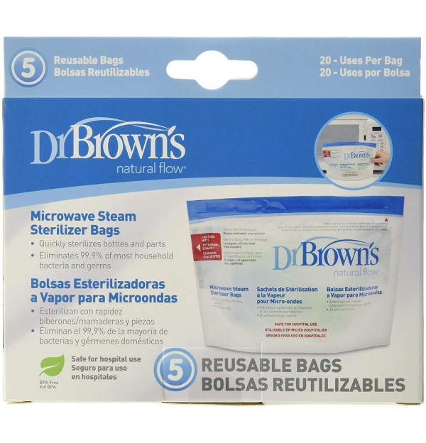 Bolsa Esterilizacion A Vapor Microondas - Dr Brown´S Natural Flow (5 U)