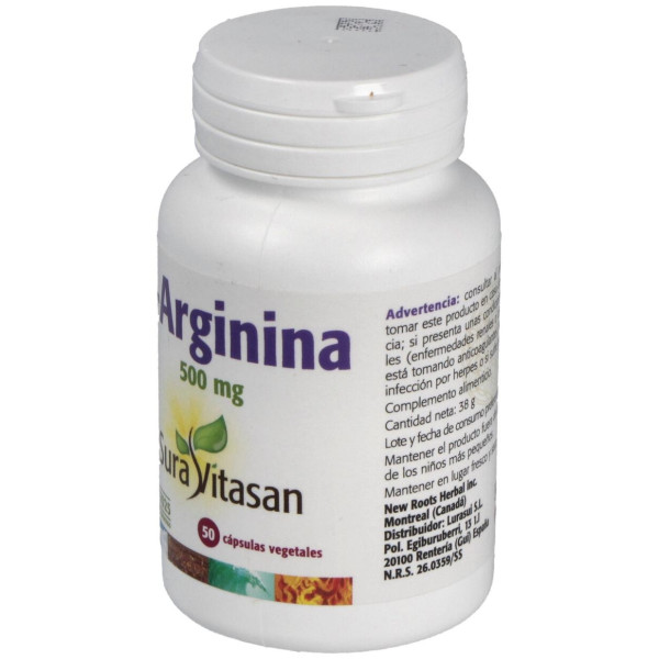 L-Arginina 500Mg. 50Cap.
