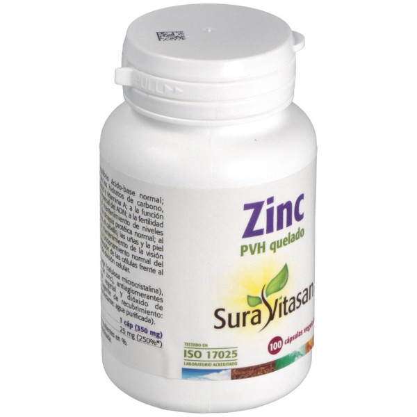 Sura Vitasan Zinc Pvh Quelado 100 Cápsulas