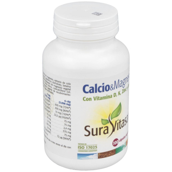 Sura Vitasan Calcio Y Magnesio + D + K + Zinc + Boro 100Cáps