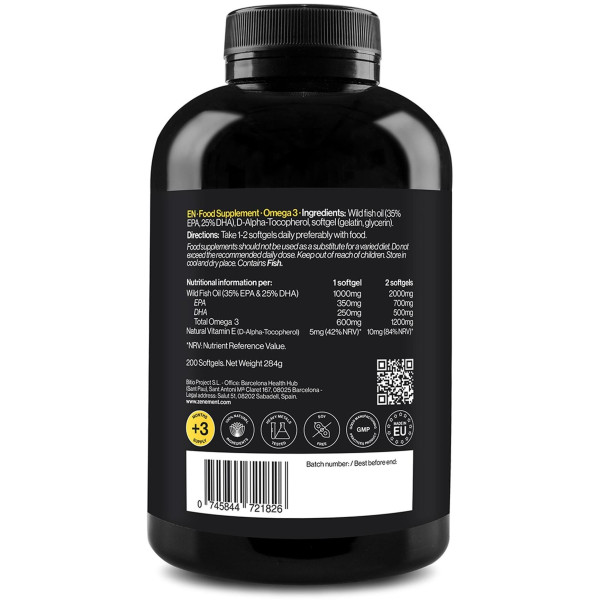 Zenement Omega 3 1000Mg Epa 350Mg + 250Mg Dha 200Caps