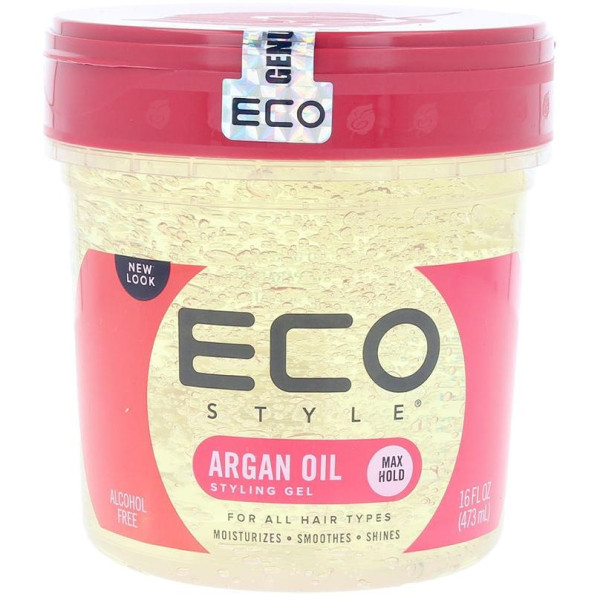 Eco Styler Gel Fijador Aceite Argán Sin Alcohol Fuerte 473Ml