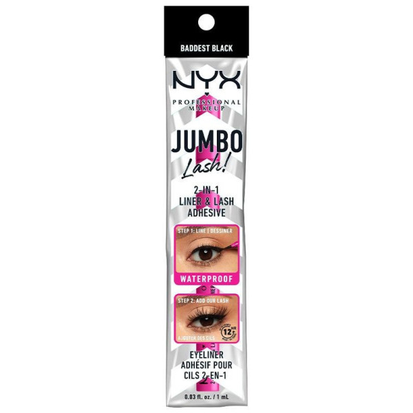 Nyx Jumbo 2In1 Eyeliner And False Eyelash Adhesive Black 8G