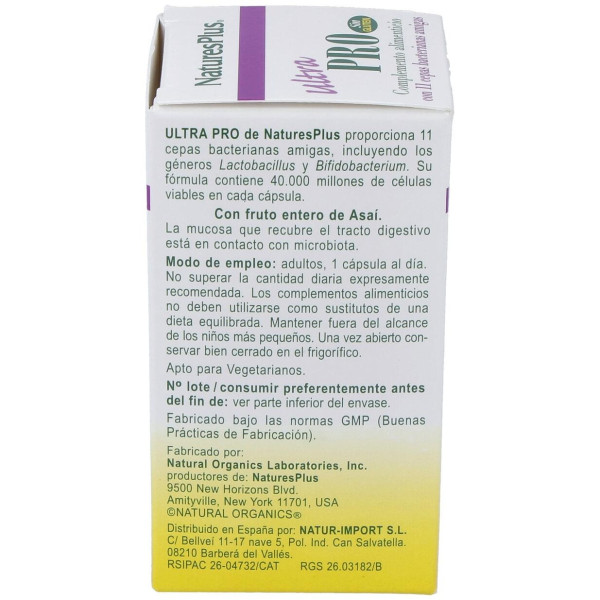 Ultra Pro Probiotico 30Cap.