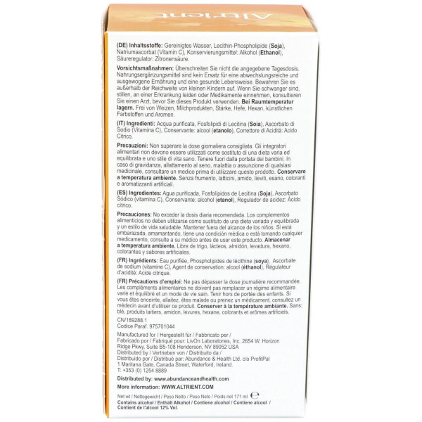 Altrient Vitamina C Liposomal 30Sbrs.