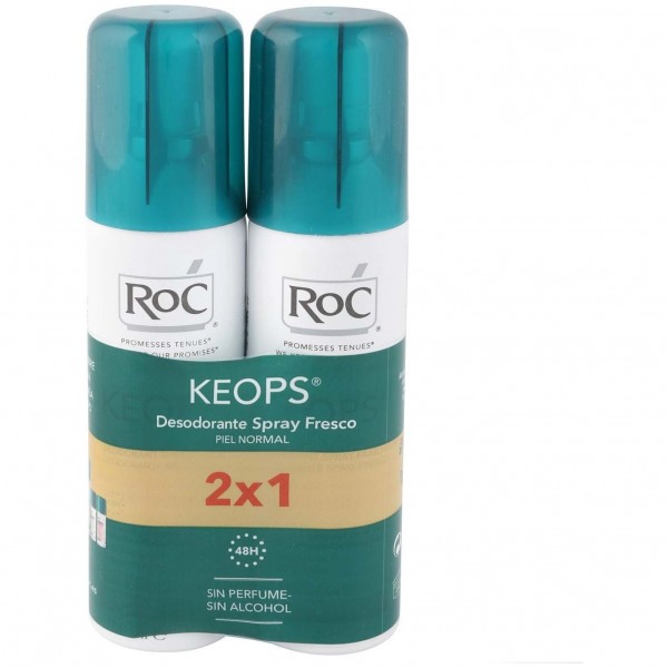 Pack Roc Keops Desodorante Spray Fresco, 2 Unidades X 100 Ml