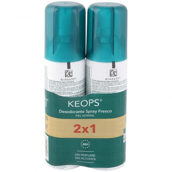 Pack Roc Keops Desodorante Spray Fresco, 2 Unidades X 100 Ml