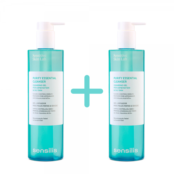 Duplo Purify Essential Cleanser, 400 ml. + 400 ml. - Sensilis
