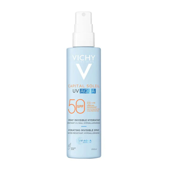 Capital Soleil UV AQUA Spray Hidratante Invisible, 200 ml. - Vichy