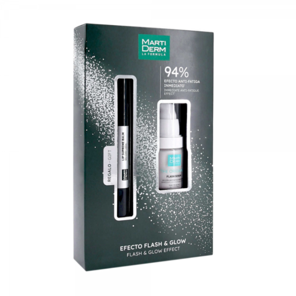 Pack Efecto Flash & Glow: Flash Serum, 15 ml. + Lip Supreme Balm, 4.5 ml. - Martiderm