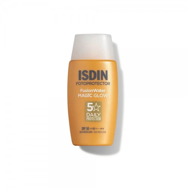 Fotoprotector Fusion Water MAGIC GLOW SPF 50, 50 ml. - Isdin