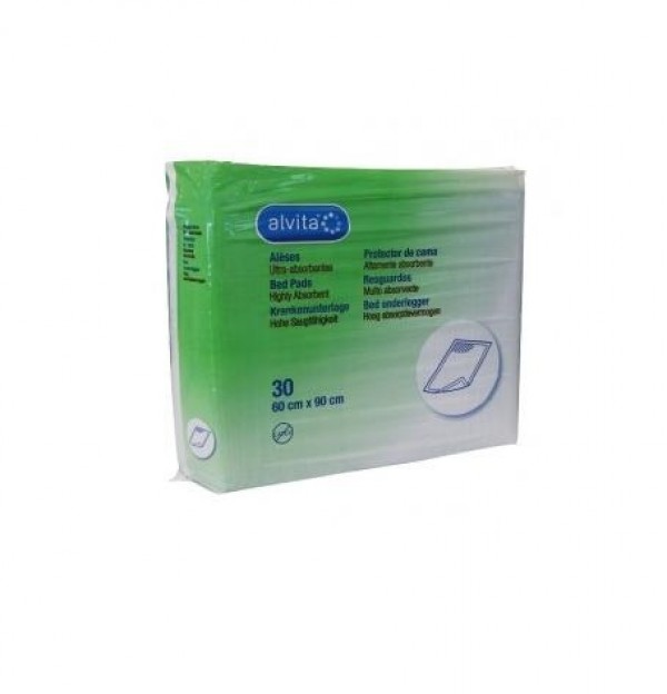 Protector De Cama Alvita, 30 Unidades, 90 Cm x 60 Cm . -  Alliance Healthcare