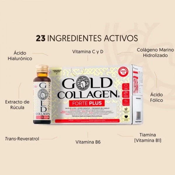 Gold Collagen Forte Plus, 10 x 50 ml. - Areafar