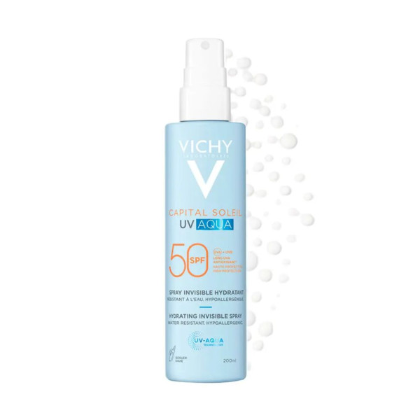 Capital Soleil UV AQUA Spray Hidratante Invisible, 200 ml. - Vichy