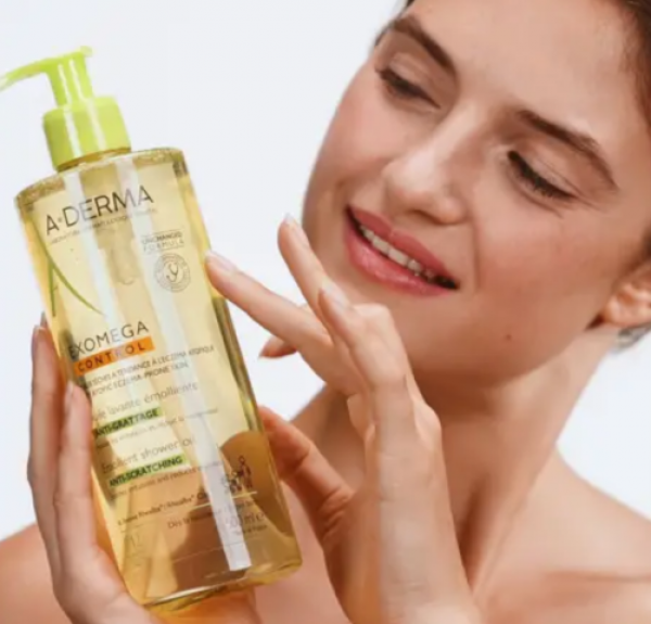 Exomega Control Aceite Limpiador Emoliente, Maxi formato 1 Litro. - A-Derma