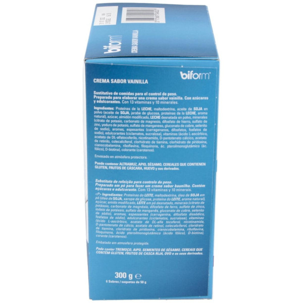 Biform Natillas Vainilla Sobres 6Uds