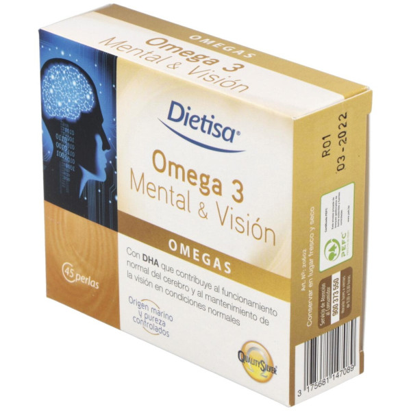 Dietisa Omega 3 Mental Y Visión 45 Perlas