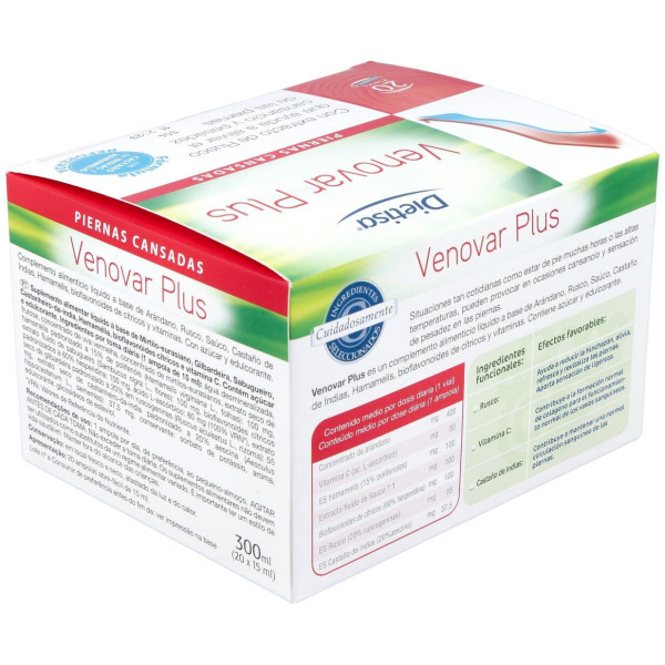 Dietisa Venovar Plus 15 Frascos X 15 Ml