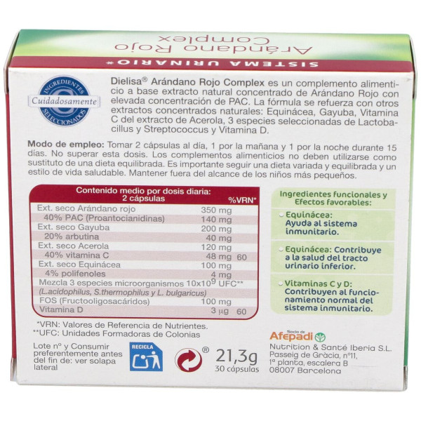 Dietisa Arándano Rojo Complex 30Cáps
