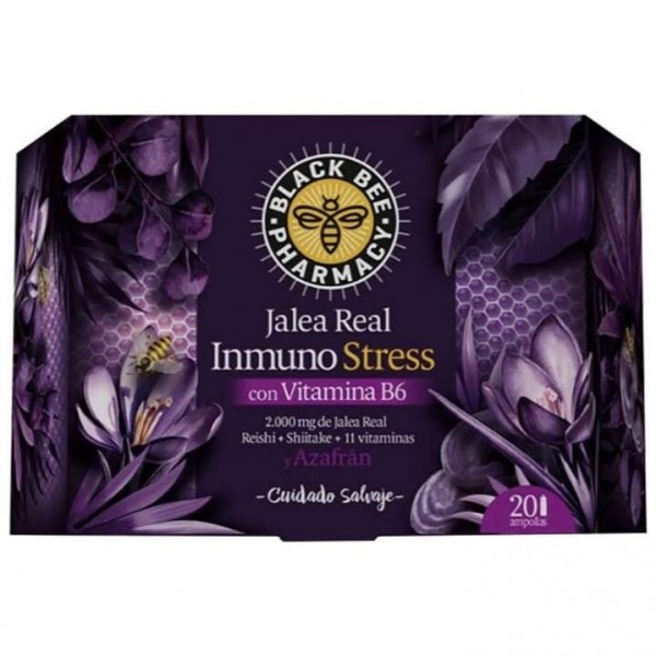 Black Bee Jalea Real Inmuno Stress Con 20 Ampollas