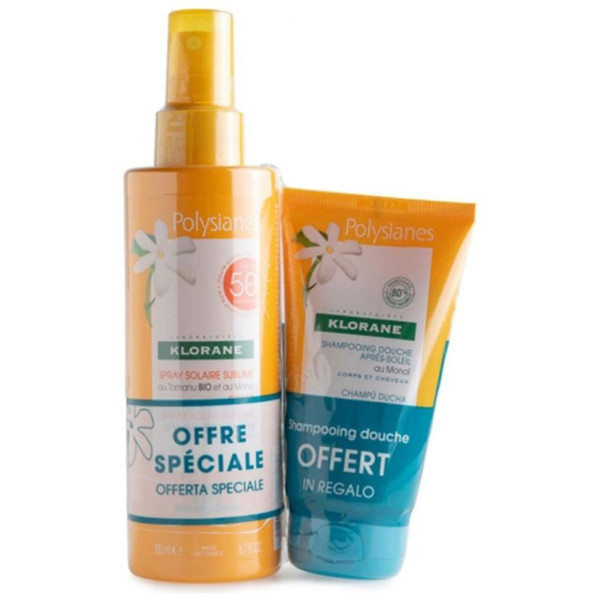 Klorane L'Huile Sèche Solaire Spf50 200Ml+ Gel Douche 75Ml