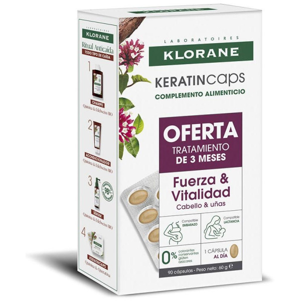 Keratincaps Cápsulas Para Fortalecer Y Revitalizar El Cabello Pack 3 X 30 U