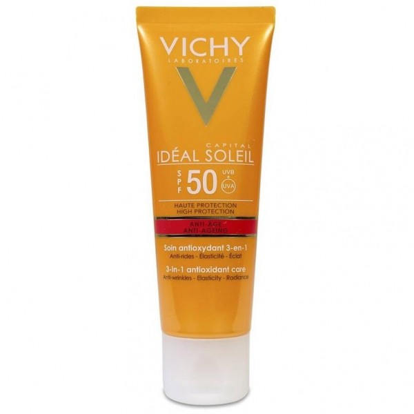 Vichy Ideal Soleil Cuidado Protector Antiedad 3En1 Spf50 50Ml