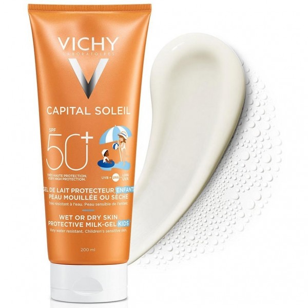 Vichy Capital Soleil Leche-Gel Wet Or Dry Skin Para Niños Spf50+ 200Ml