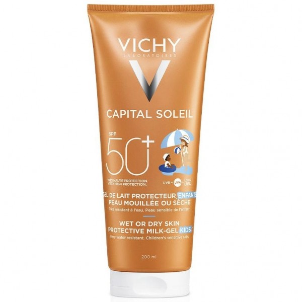 Vichy Capital Soleil Leche-Gel Wet Or Dry Skin Para Niños Spf50+ 200Ml