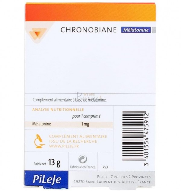Chronobiane Melatonina (1 Mg 30 Comprimidos)