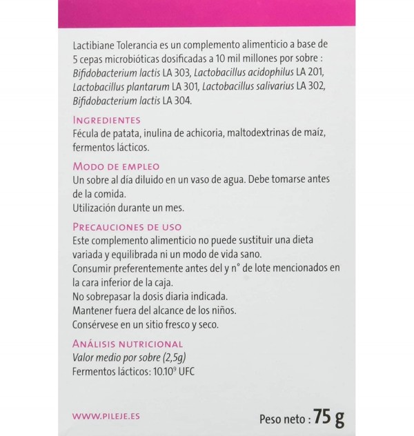 Lactibiane Tolerance Pileje (30 Sobres 2,5 G)
