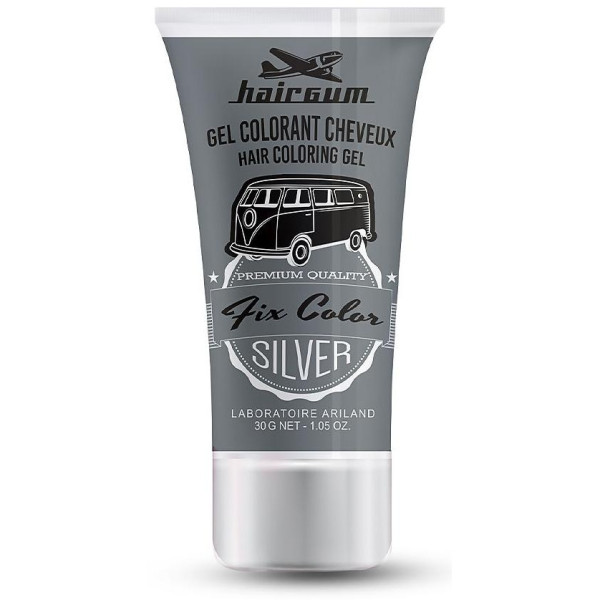 Hairgum Fix Color Gel Colorante Cabello Plateado 30Ml