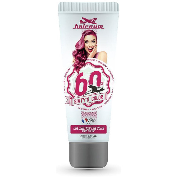 Hairgum Sixty'S Color Hair Color Aubergine 60Ml