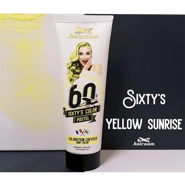 Hairgum Sixty'S Color Hair Color Yellow Sunrise 60Ml