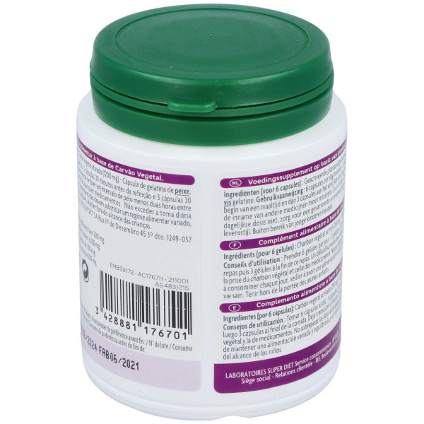 Carbon Vegetal Activado 150Cap. Agbio