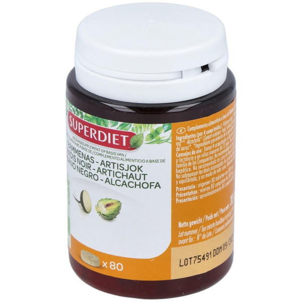 Super Diet Radis Noir Artichaut Bio 80 Comprim?S