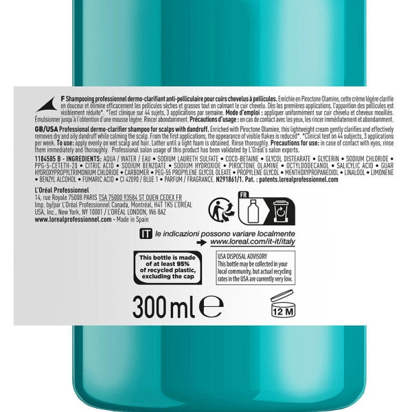 L'Oréal Scalp Advanced Anti Dandruff Shampoo 300Ml