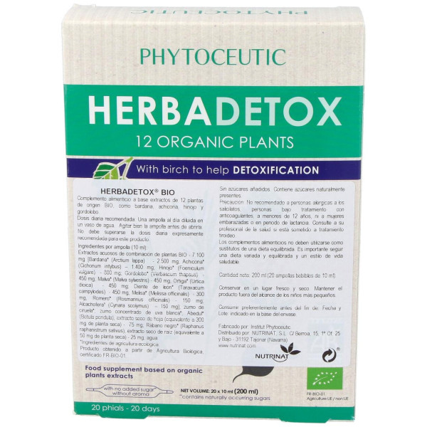 Herbadetox Bio (Herbadraine) 20Amp. Phytoceutic