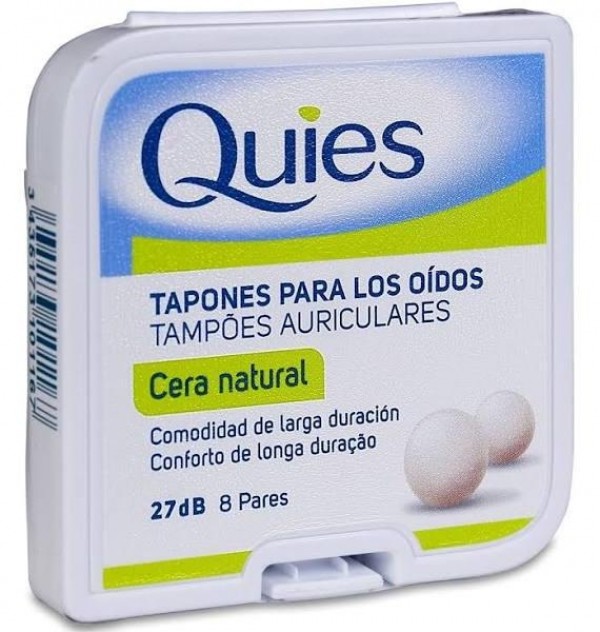 Tapones Oidos Cera - Quies (Natural 16 Unidades)