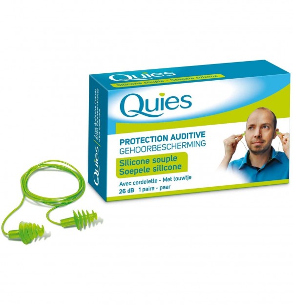 Tapones Oidos Silicona - Quies (Con Cordoncillo)