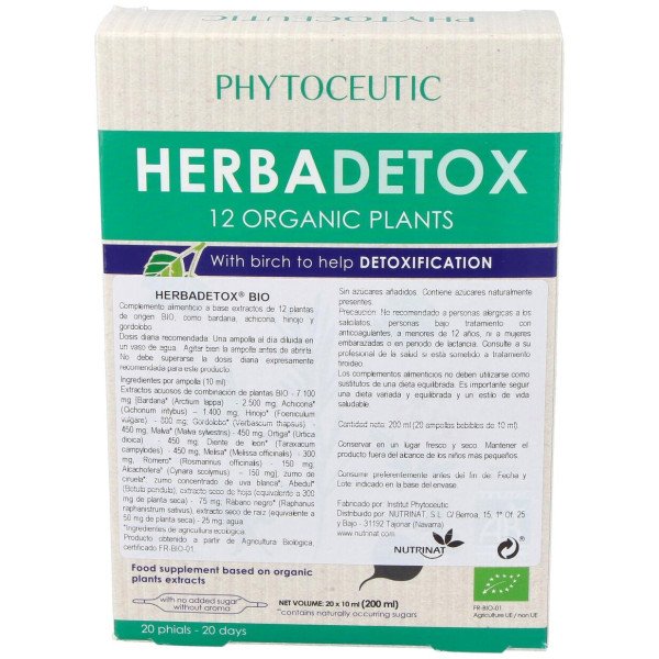 Herbadetox Bio (Herbadraine) 20Amp. Phytoceutic