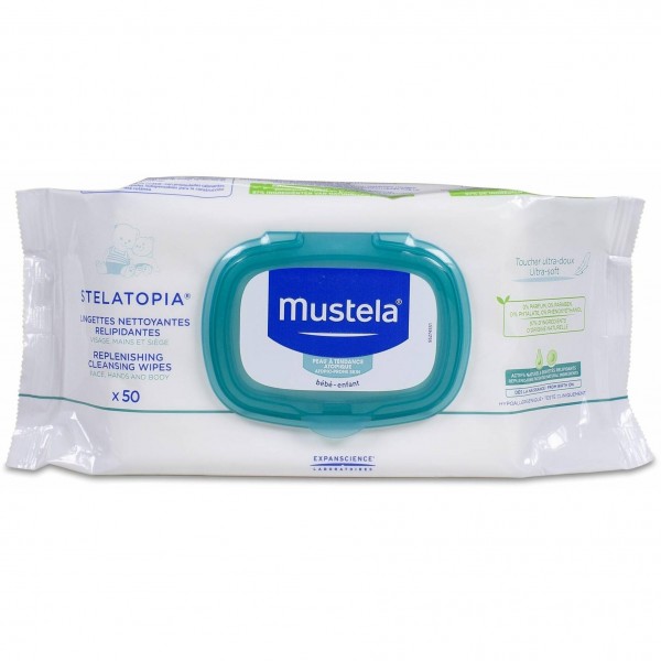 Mustela Stelatopia® Toallitas Limpiadoras Relipidizantes 50Uds