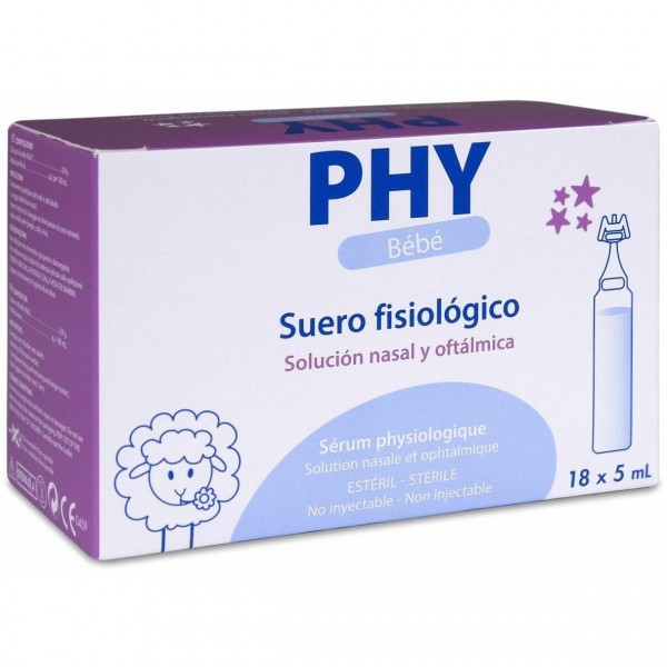 Phy Suero Fisiologico Bebe Monodosis 5 Ml 18 U