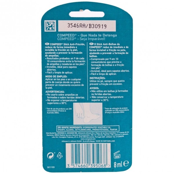 Compeed Stick Antifricción, 10 Ml