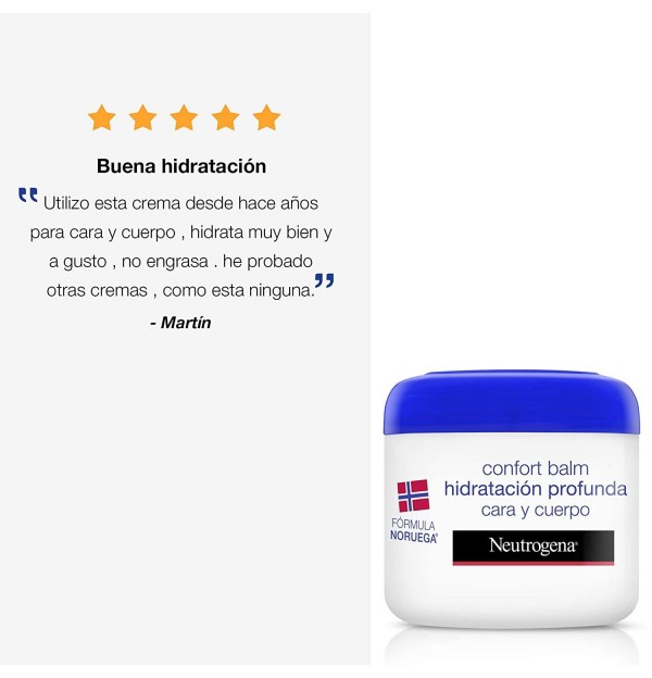 Neutrogena Comfort Balm Hidratacion Profunda - Cara Y Cuerpo (2 Envases 300 Ml)