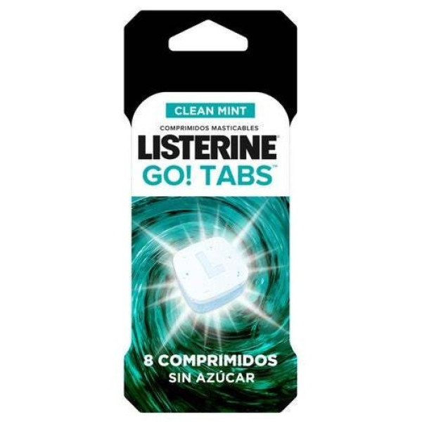 Listerine Go Tabs Clean Mint Sin Azúcar 8Comp